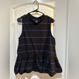 Anthropologie Striped Knit Peplum Top